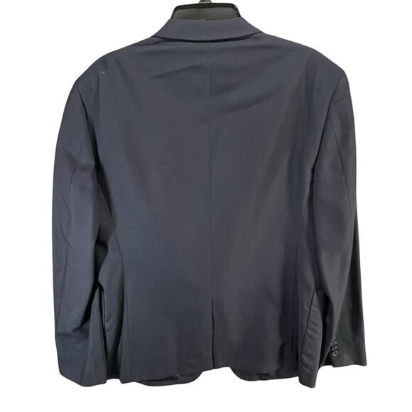 Theory Sport Coat Suit Jacket Mens 42 R Dark Blue Wool Linen Blazer Quiet Luxury - Picture 3 of 12